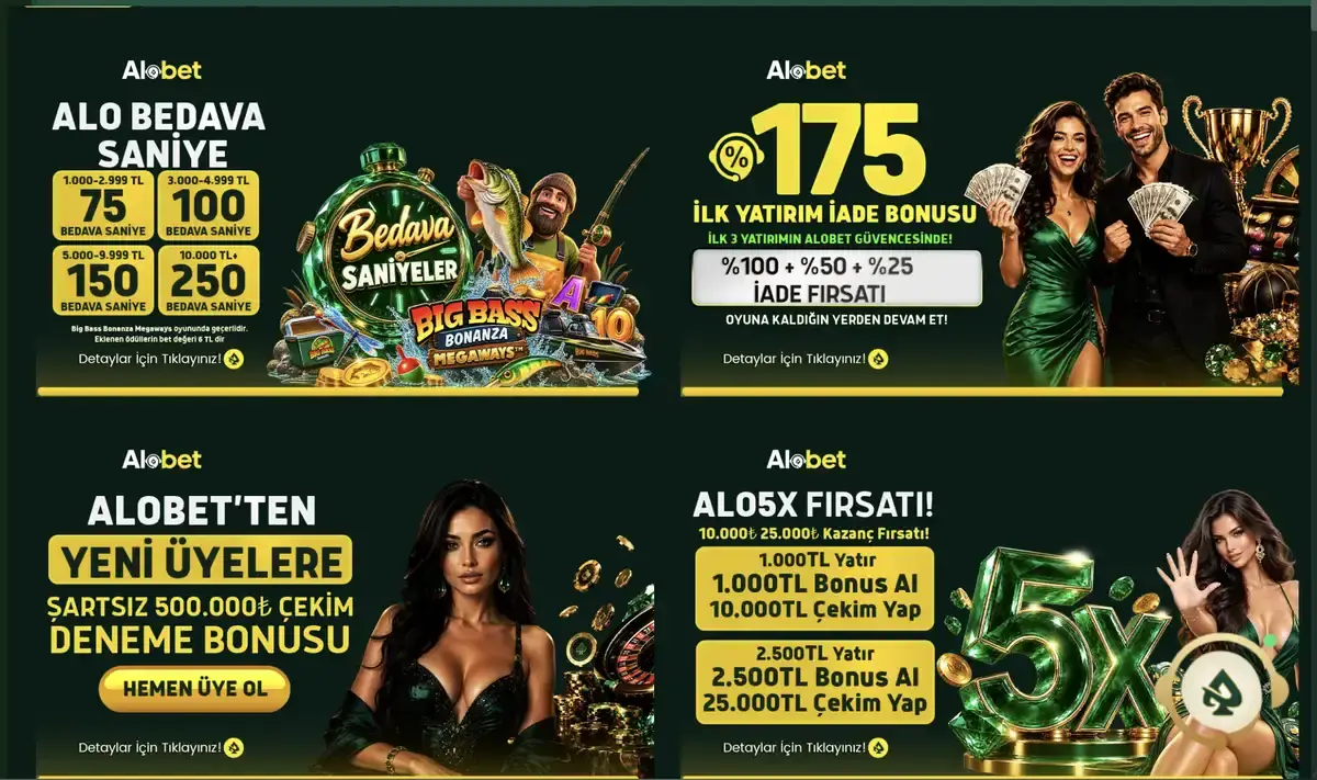 Alobet promosyonlar ve bonus kampanyaları sayfası